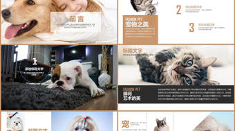 寵物狗寵物醫院寵物食品PPT模板