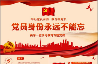 兩學(xué)一做黨員身份永遠不能忘PPT