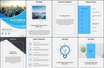 A4藍色豎版簡約商業計劃書匯報總結PPT