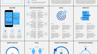 A4藍色豎版簡約商業計劃書匯報總結PPT
