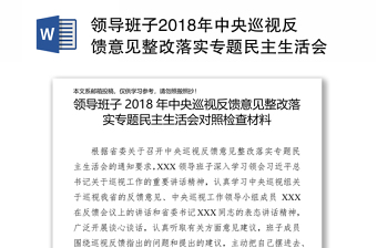赤峰市2021年中央巡视反馈意见