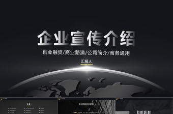 高端大氣企業宣傳商務公司年度報告PPT模板