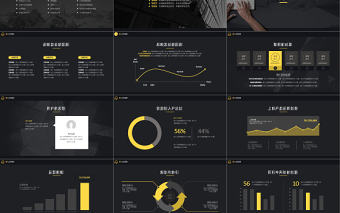 高端大氣企業宣傳商務公司年度報告PPT模板