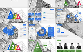 多彩大氣簡潔歐美雜志風格匯報PPT模板