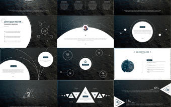 黑白極簡商務風匯報展示總結PPT模板