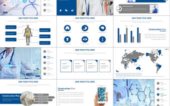 白色醫療工作類通用PPT模板