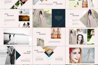 唯美浪漫婚禮片頭婚禮相冊結婚紀念PPT模