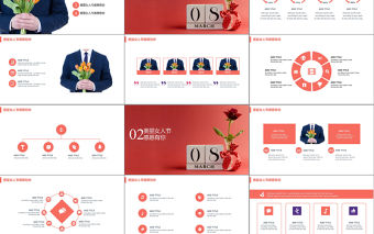 三八婦女節美麗女人節感恩有你PPT模板