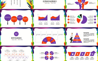 2018卡通風教師學期總結教學ppt模板