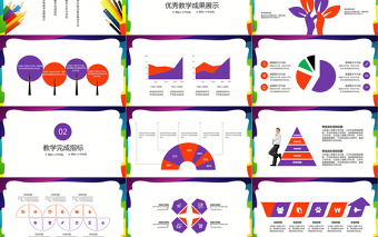 2018卡通风教师学期总结教学ppt模板