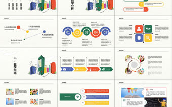 小清新教師說課ppt模板