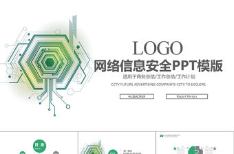 2019年綠色網絡安全培訓PPT模板