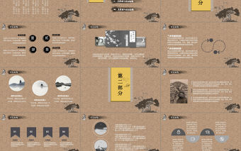 古典復古中國古書風說課課件PPT通用模板