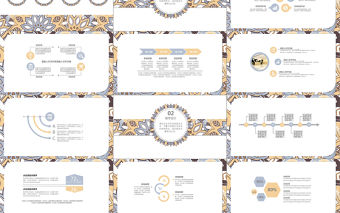 簡約扁平化教師說課PPT模板