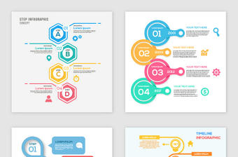 商務ppt時間軸年份素材