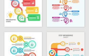 商務ppt時間軸年份素材