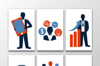 9款矢量商務辦公ppt素材