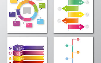 ppt流程圖矢量素材