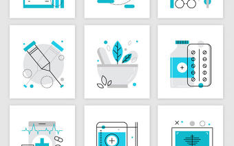 醫(yī)療設(shè)備醫(yī)學(xué)相關(guān)PPT矢量圖標(biāo)素材