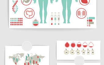 矢量人體醫(yī)療PPT統(tǒng)計(jì)圖表圖案