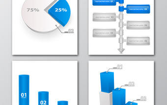 數(shù)據(jù)流程圖表元素素材