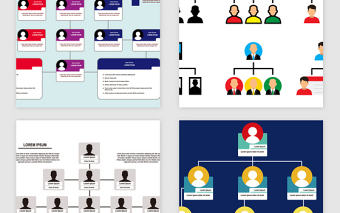 企業商務人物架構PPT表格矢量素材