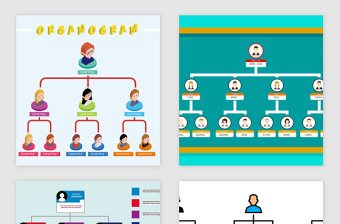 企业商务人物架构PPT表格矢量素材