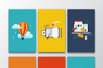 9款矢量商務辦公PPT素材