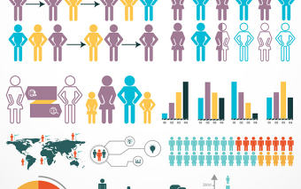 人口數據調查數據PPT矢量圖形圖標