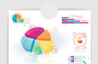 11款矢量多彩清新企業(yè)信息圖表元素