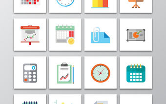 24款矢量辦公商務ppt圖標