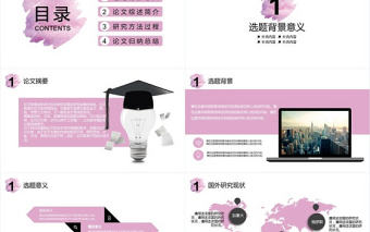 水彩風畢業論文答辯