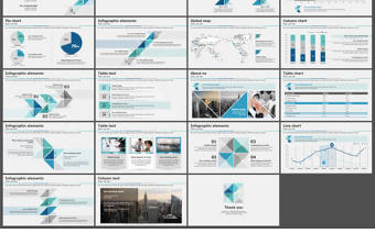彩色時尚三角形拼接藝術(shù)商務(wù)PPT模板 (2)