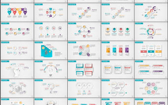 150張微立體數據圖表PPT模板