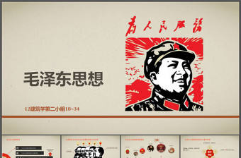 毛澤東思想文革風PPT模板