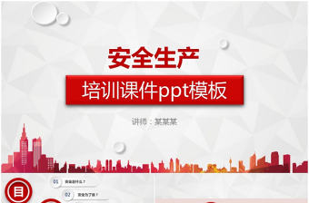 紅色微粒體企業安全生產管理培訓PPT模板