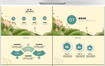 2017清新古風(fēng)教師說課通用ppt模板