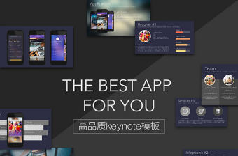 商業計劃書APP展示keynote模板