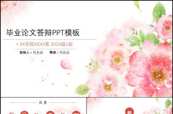 框架完整的論文畢業答辯課題匯報PPT模板