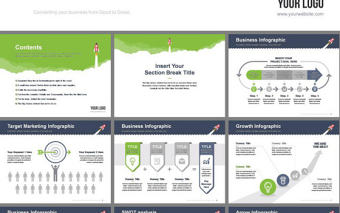 綠色扁平卡通風(fēng)火箭科技感商務(wù)PPT模板