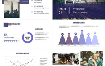 2018上半年零售工作總結(jié) 紫色簡(jiǎn)約派PPT模板