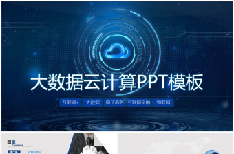 震撼互联网+大数据云科技创业计划书PPT