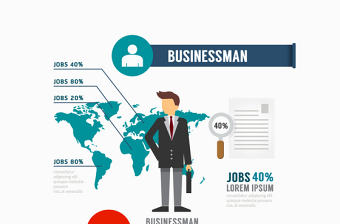 商務背景PPT信息圖標矢量元素生物人士