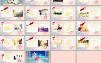 時光畢業典禮紀念冊動態ppt模板