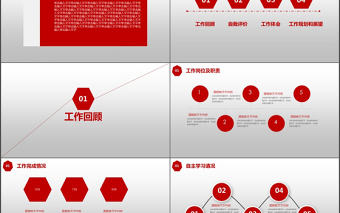 2017年紅色動態大氣個人述職報告PPT模板