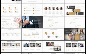 簡約幾何時尚ppt模版