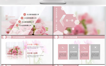 2017粉色醫療護理護士通用PPT模版