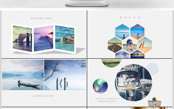 小清新雜志風旅游相冊動態PPT通用模板