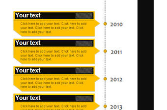 醒目豎向PPT時間軸素材