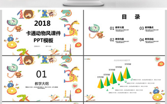 童趣動(dòng)物卡通風(fēng)課件PPT模板